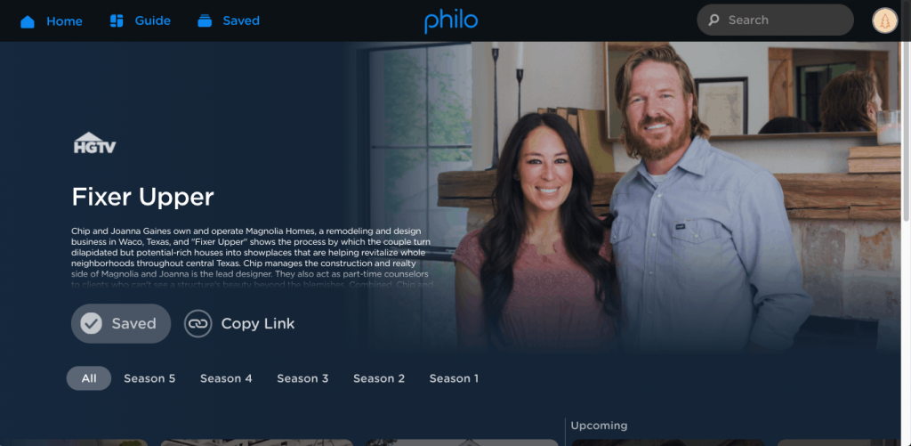 Fixer Upper on Philo