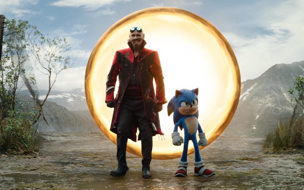 Robotinik (Jim Carrey) ao lado de Sonic